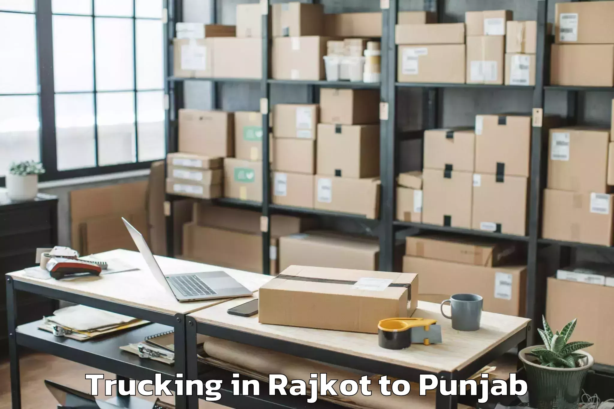 Book Rajkot to Rahon Trucking Online